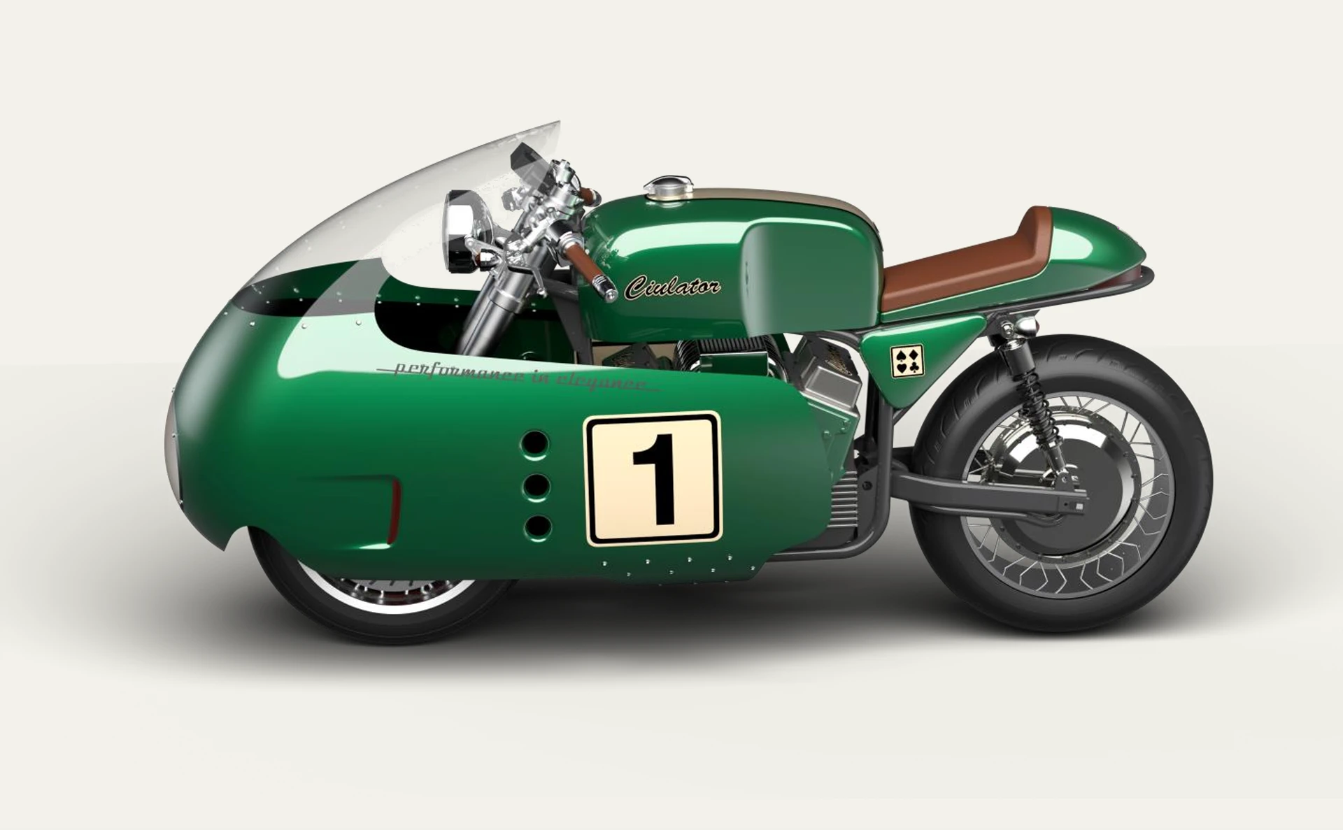 Ciulator electric motorcycle, view 1
